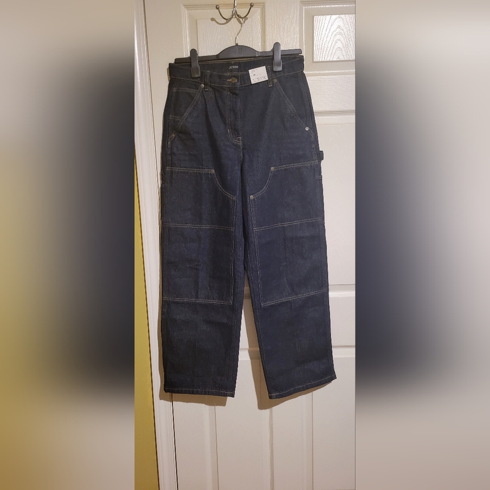 J. Crew Dark Indigo Mid Rise Rigid Carpenter Painter Jeans - Picture 3 of 5